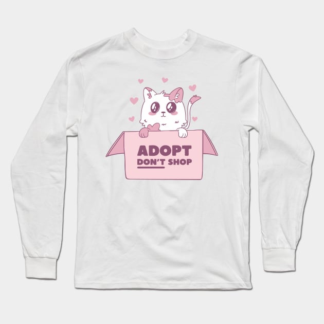 Adopt Don't Shop Long Sleeve T-Shirt by Bruno Pires